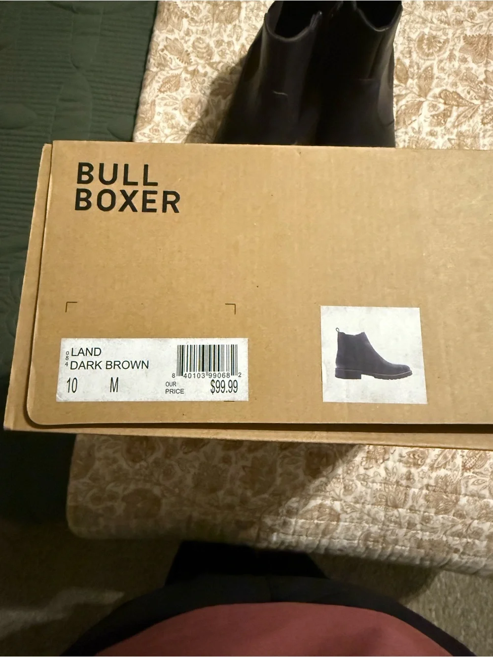 Men's Black Bull Boxer Land Boots - Sleek Leather Ankle Boots